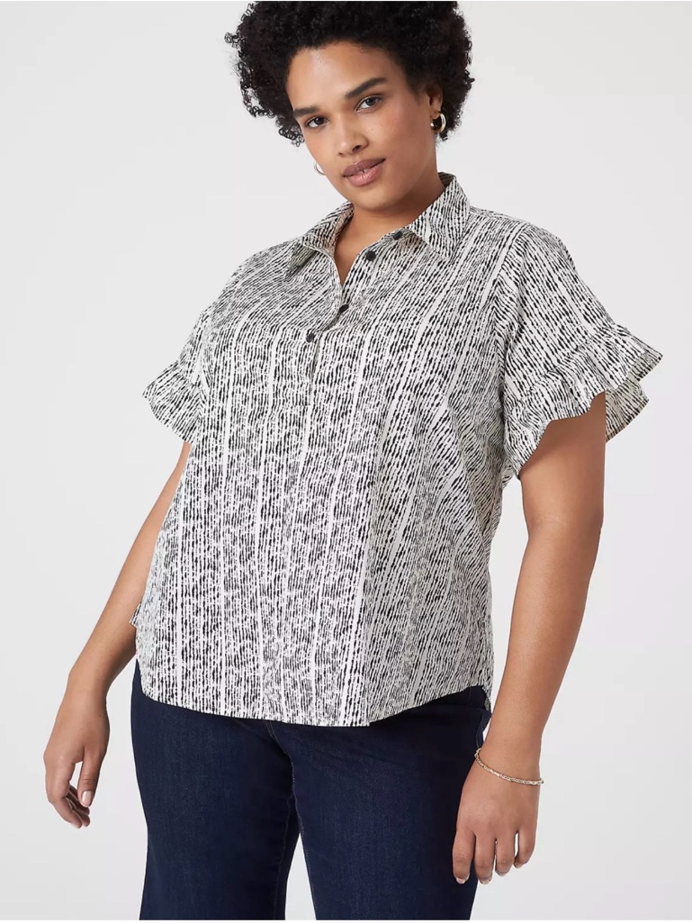 Lane Bryant Plus Size 26 Flutter Sleeve Work Blouse Look Polished in minutes
